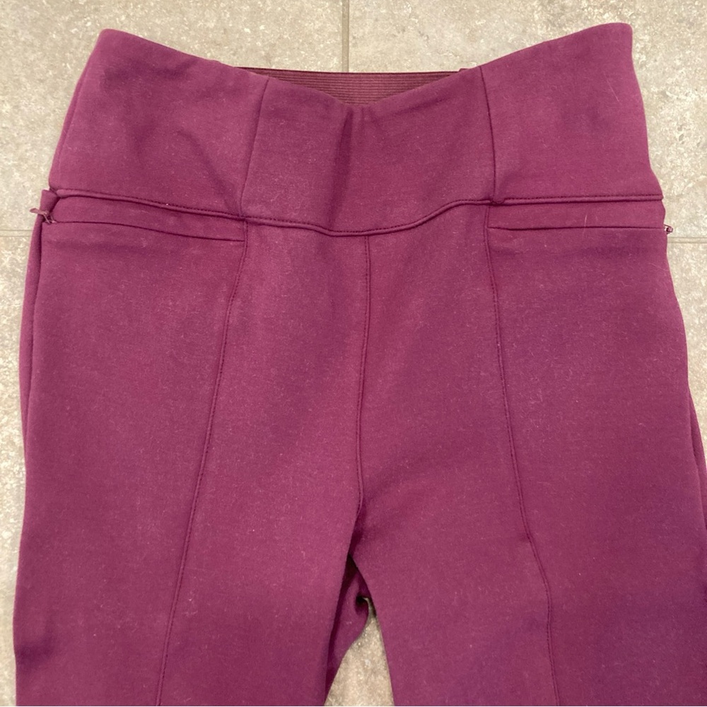 Betabrand Womens Pants Plum Power Down Pant Skinny Size Small with Pockets